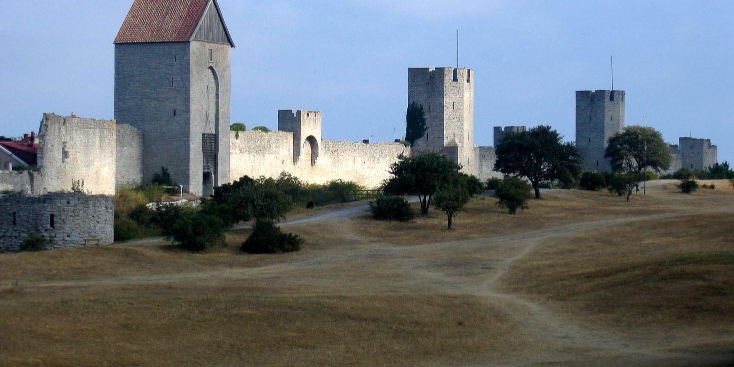 Ringmuren i Visby, Gotlands största stad. Arkivbild.