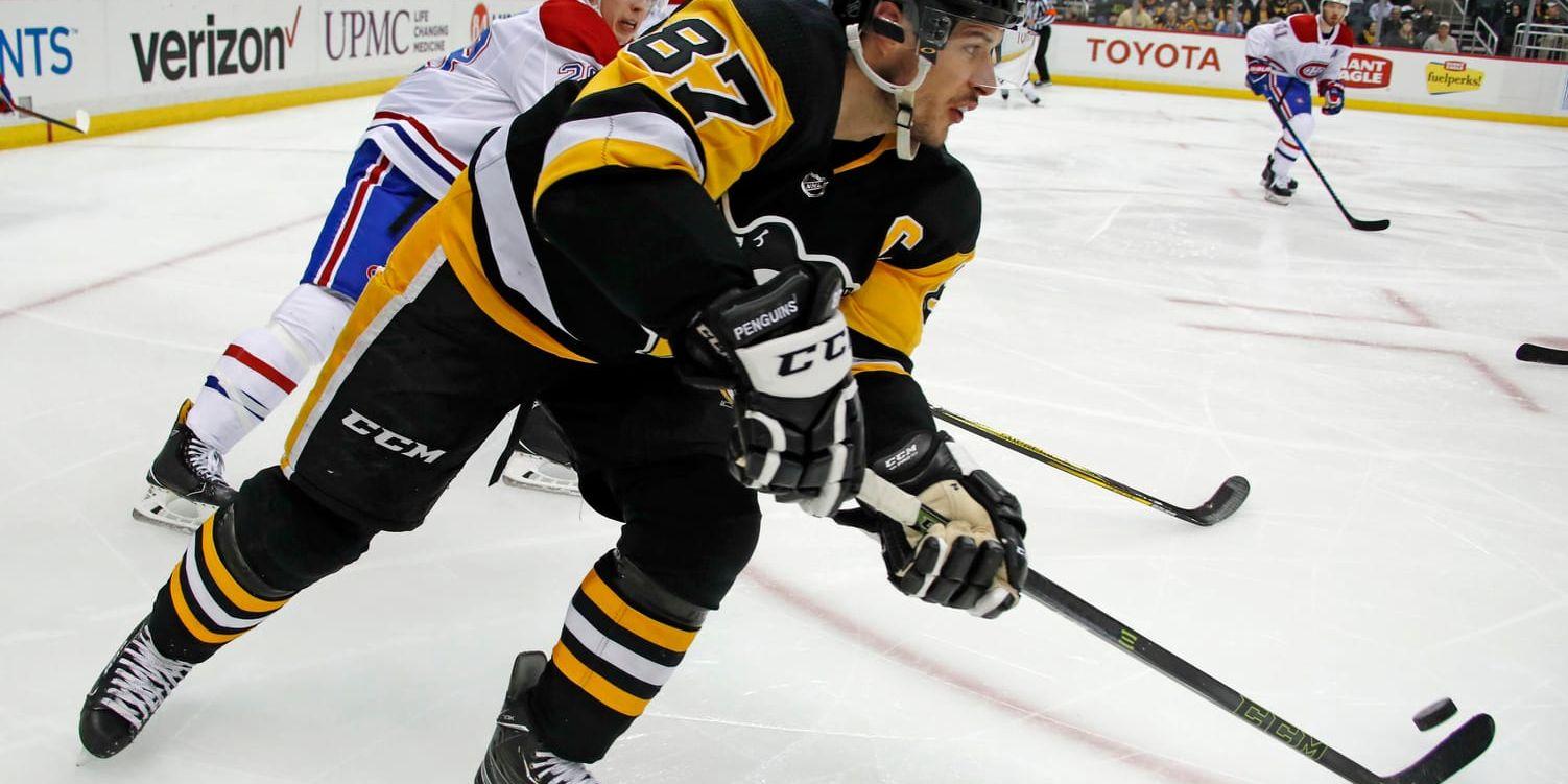 Pittsburghs Sidney Crosby svarade för ett tennismål när Montreal besegrades med 5–3.