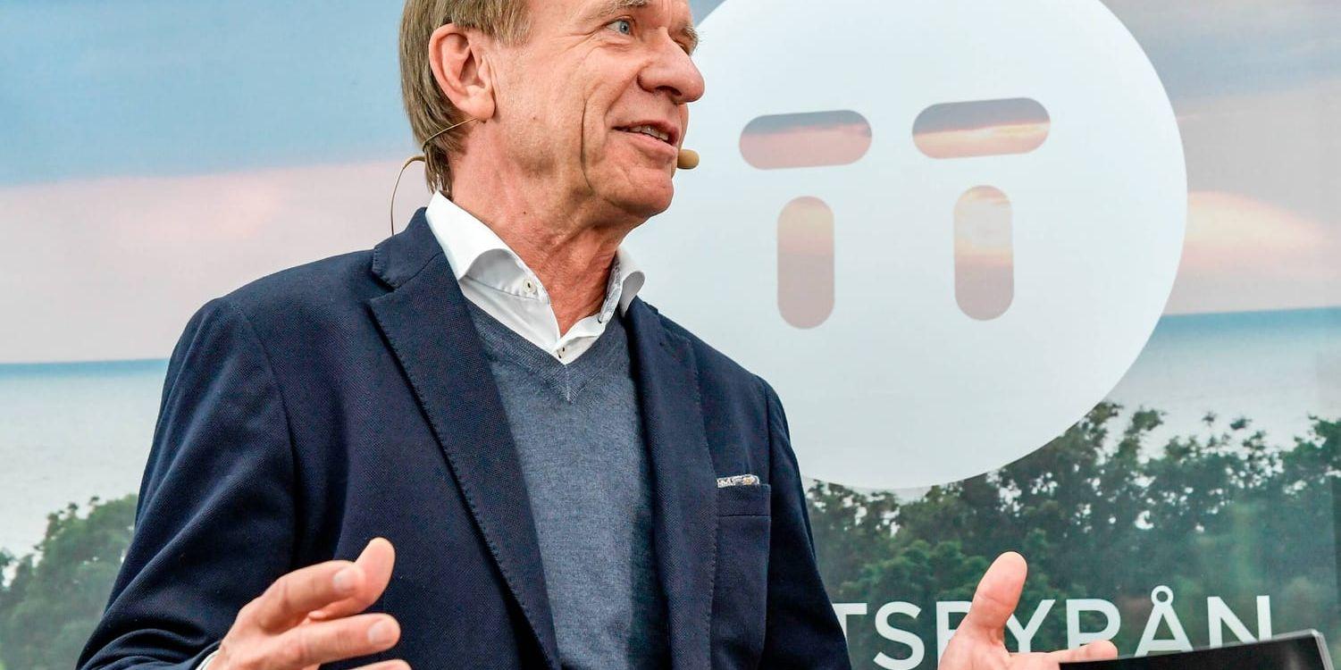 Volco Cars vd Håkan Samuelsson intervjuas i Almedalen av TT: