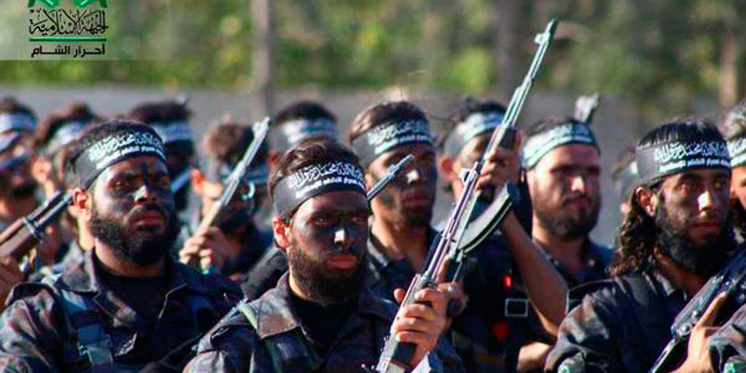 Soldater ur jihadiströrelsen Ahrar al-Sham. Arkivbild.