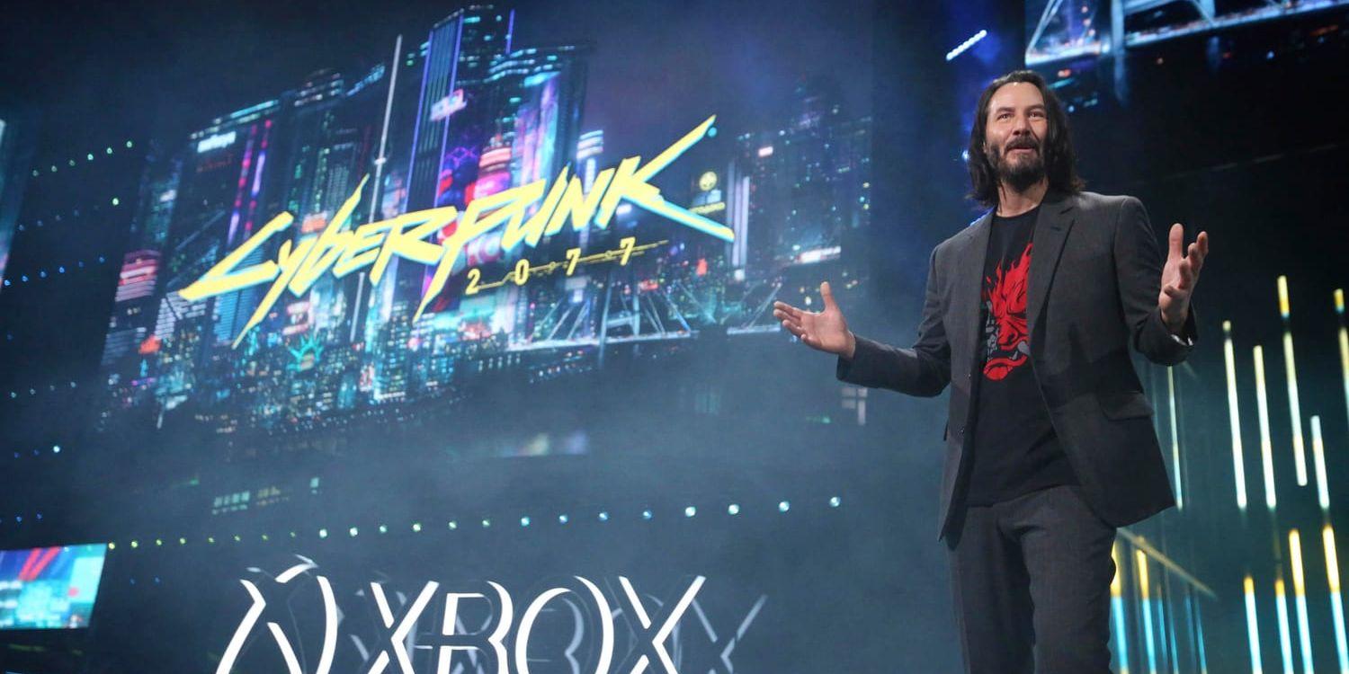 Keanu Reeves är en av skådespelarna i "Cyberpunk 2077". Han dök upp på Microsofts scen och pratade om det futuristiska spelet.