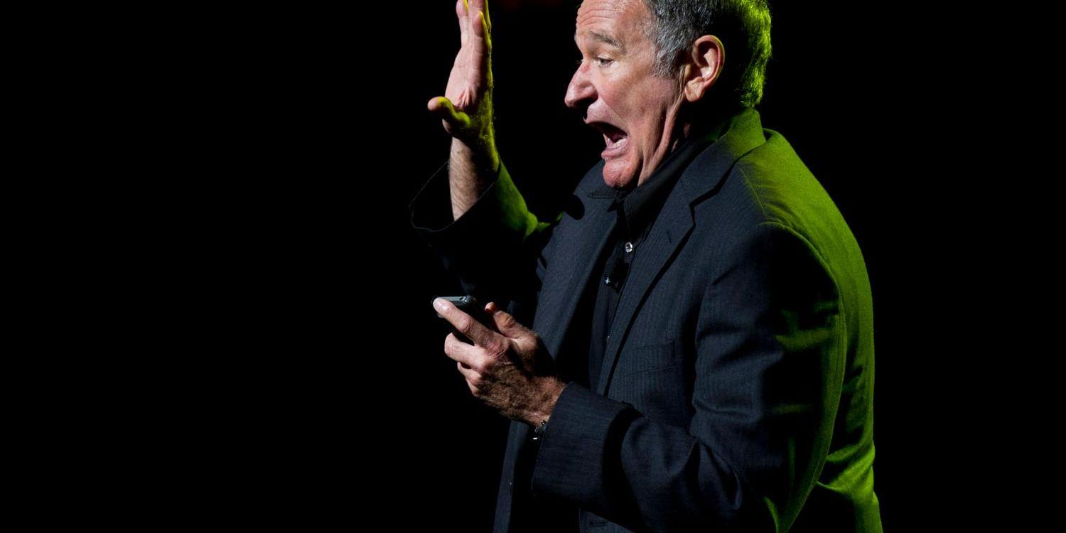 Den nu avlidne Robin Williams på en stand-up-comedy-festival i New York 2012.