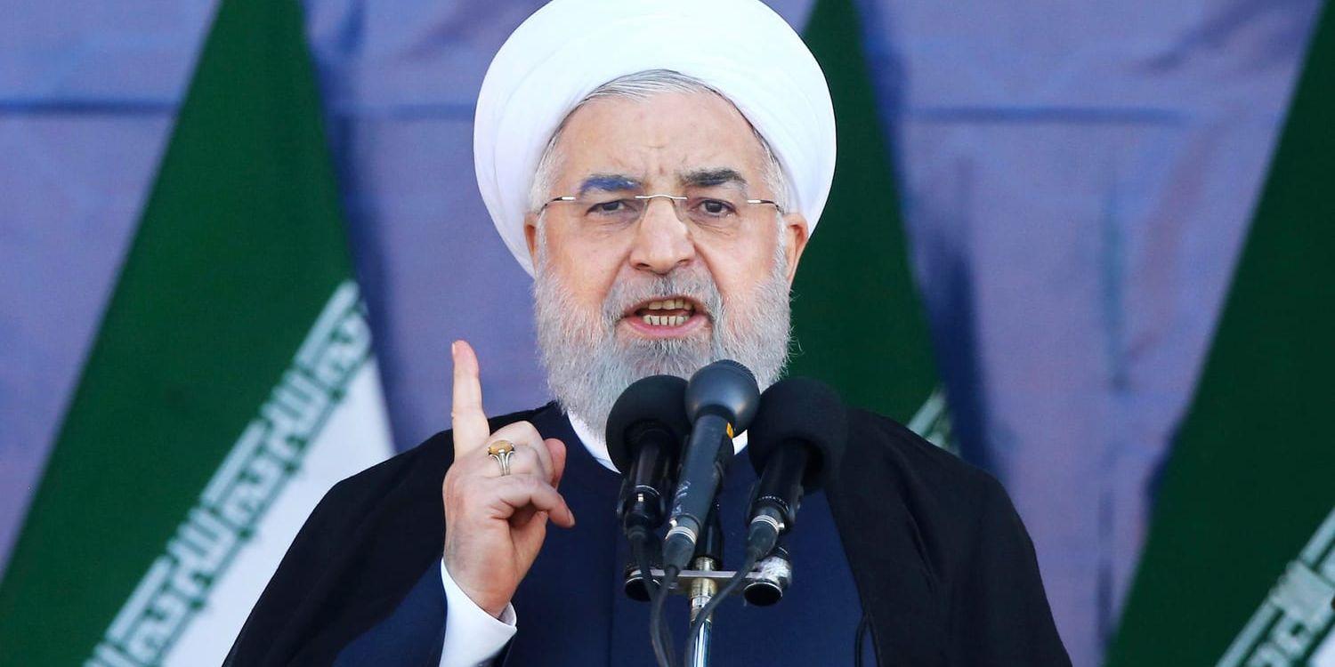 Irans president Hassan Rohani kan tänka sig att förhandla med USA om de stoppar påtryckningarna mot Iran. Arkivbild.