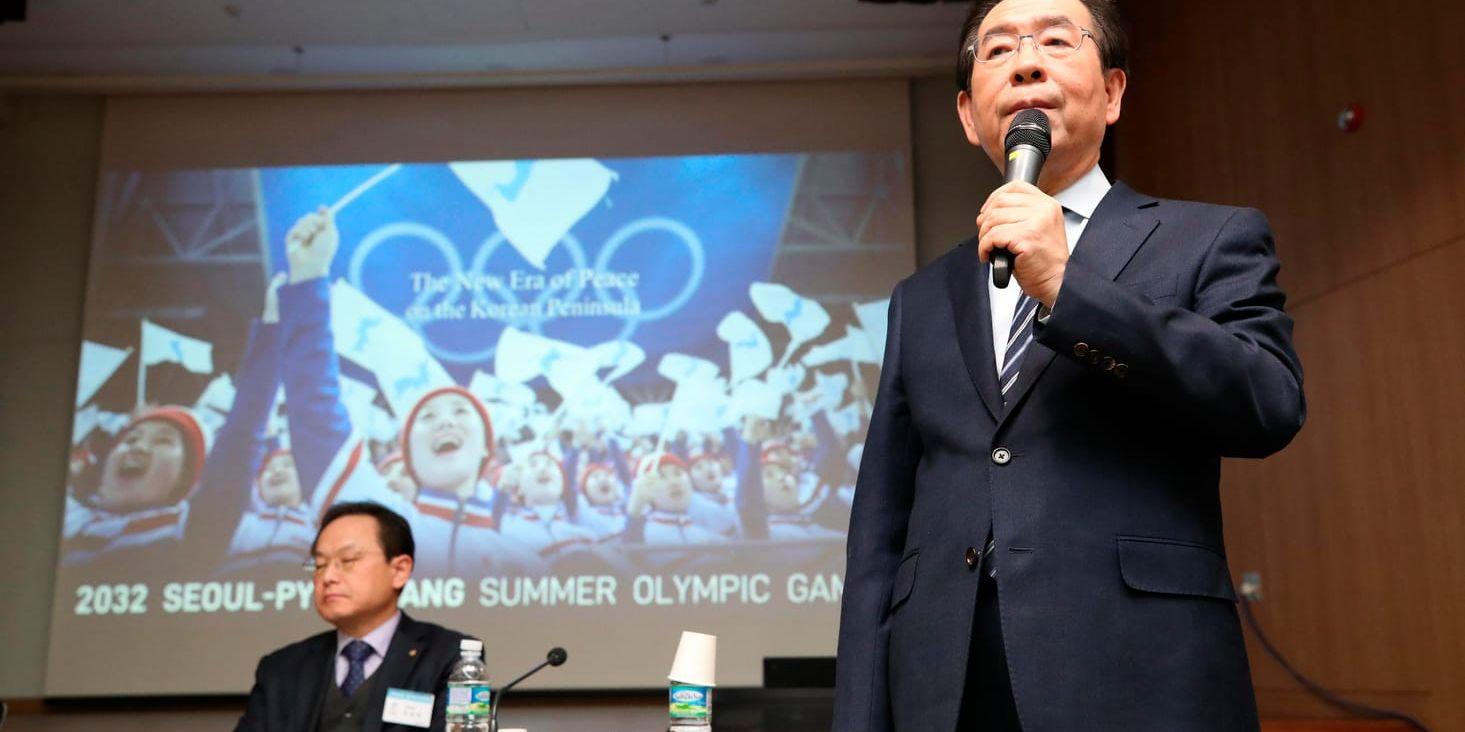 Seouls borgmästare Park Won-Soon hoppas att OS 2032 ska bli sista anhalten för en varaktig fred på den koreanska halvön.