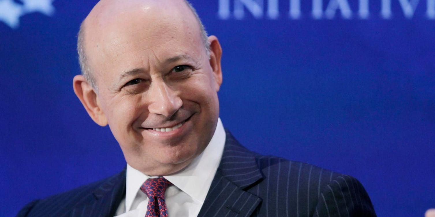 Goldman Sachs, med Lloyd Blankfein som avgående ordförande och vd, redovisar kvartalsrapport. Arkivbild.