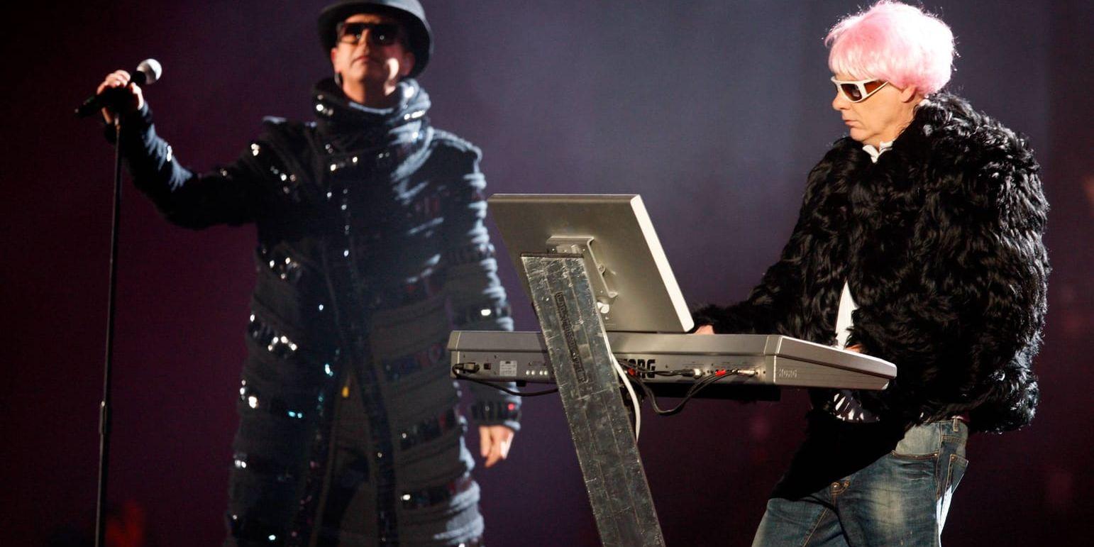 Neil Tennant och Chris Lowe i Pet Shop Boys uppträder på Storsjöyran i Östersund. Arkivbild.