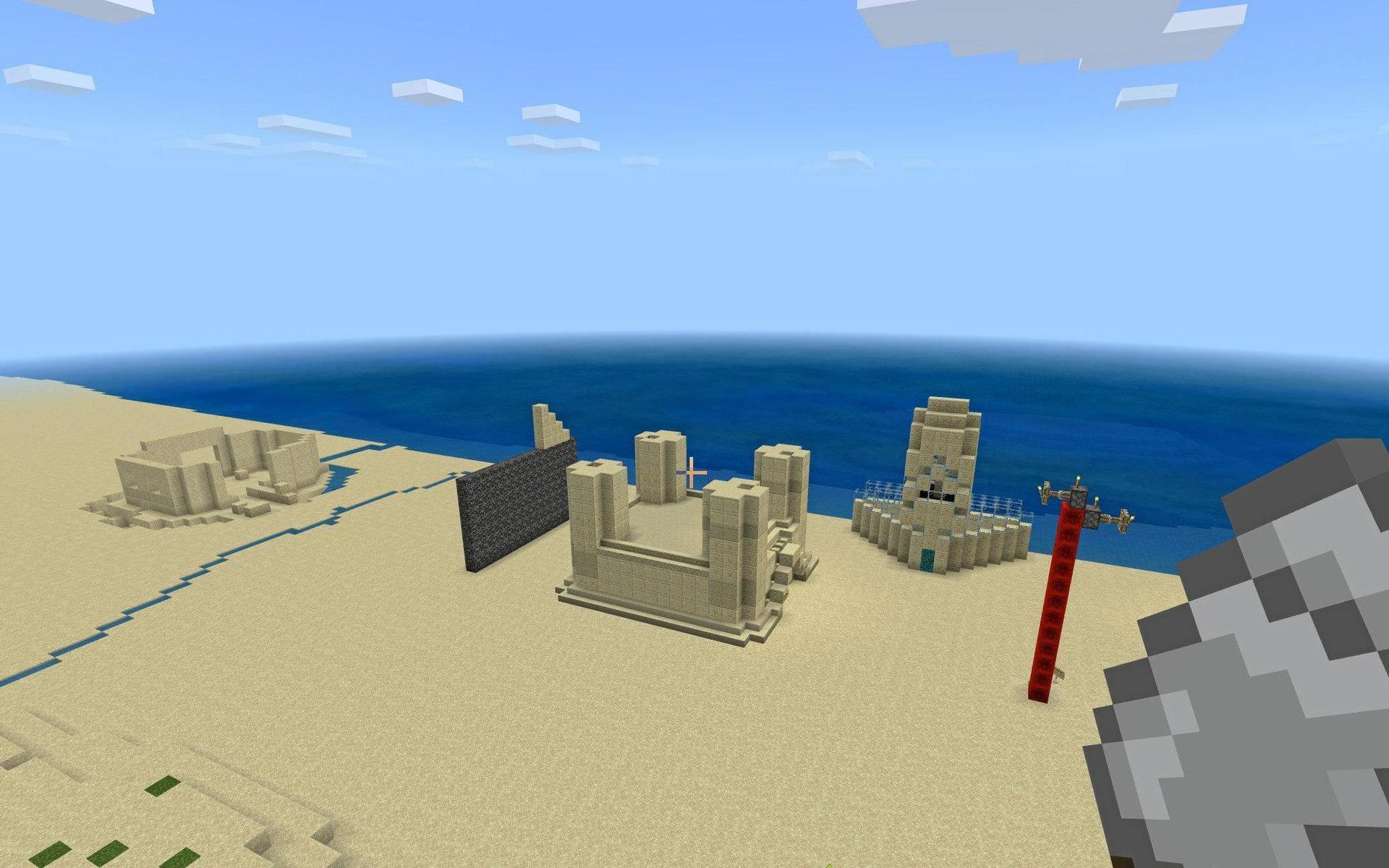 Ett av konstverken som byggts, men inte skickats in i Sandbyggartävling i Minecraft.