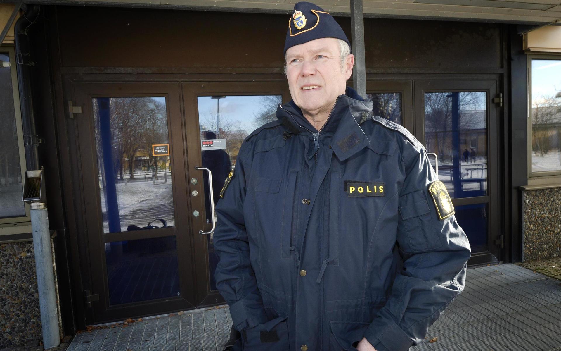 Anders Wiss, polisområdeschef i Varberg, berättar om den gemensamma insatsen.