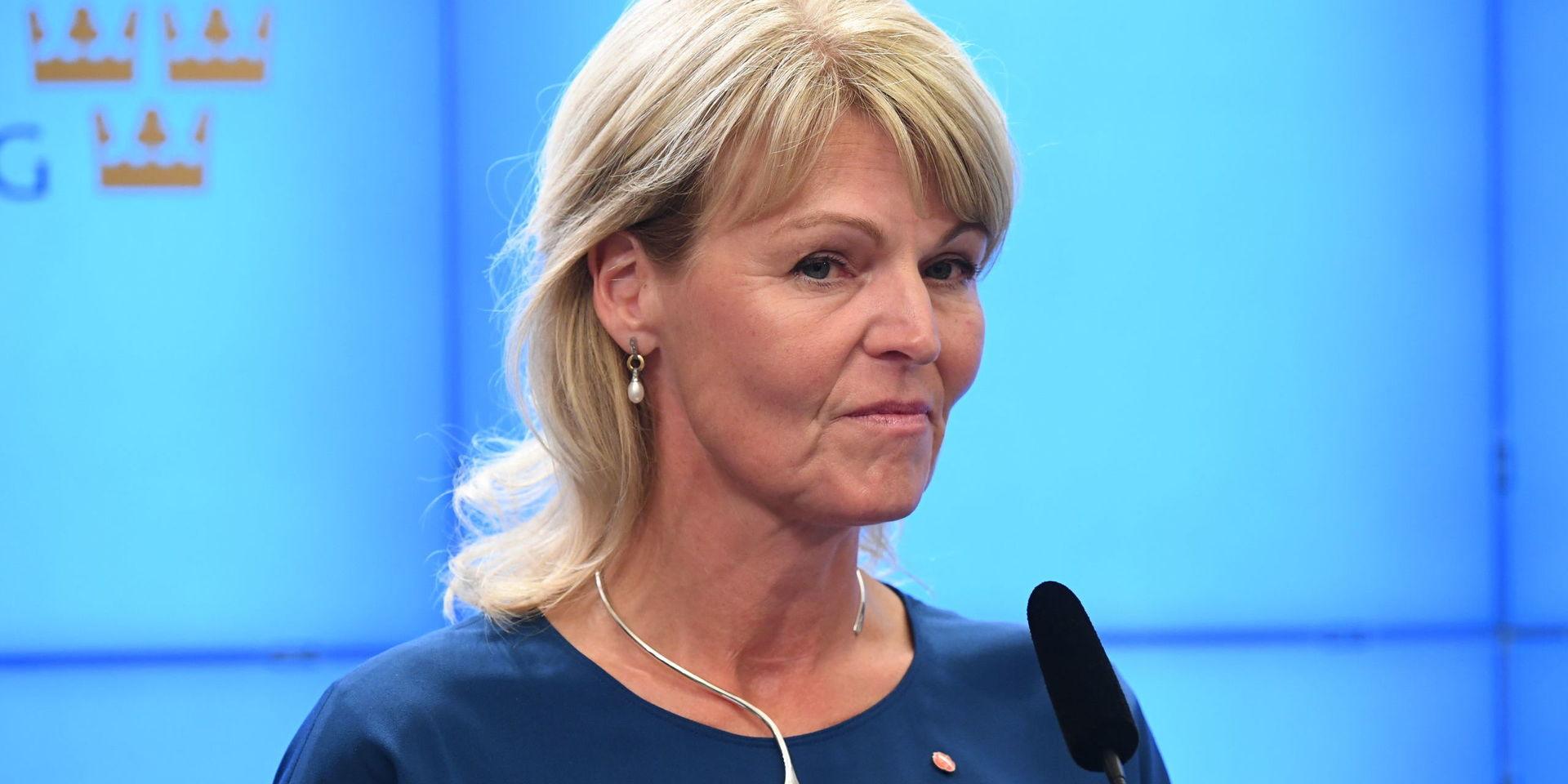 Anna Hallberg (S), utrikeshandelsminister. Arkivbild. 