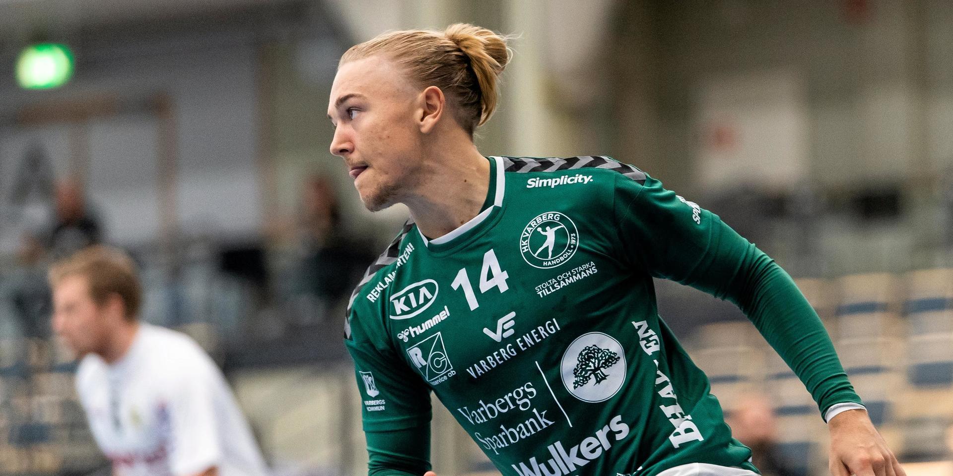 HK Varbergs Hampus Dahlgren är med i MEP-laget i Handbollsligan för sin insats i oktober.