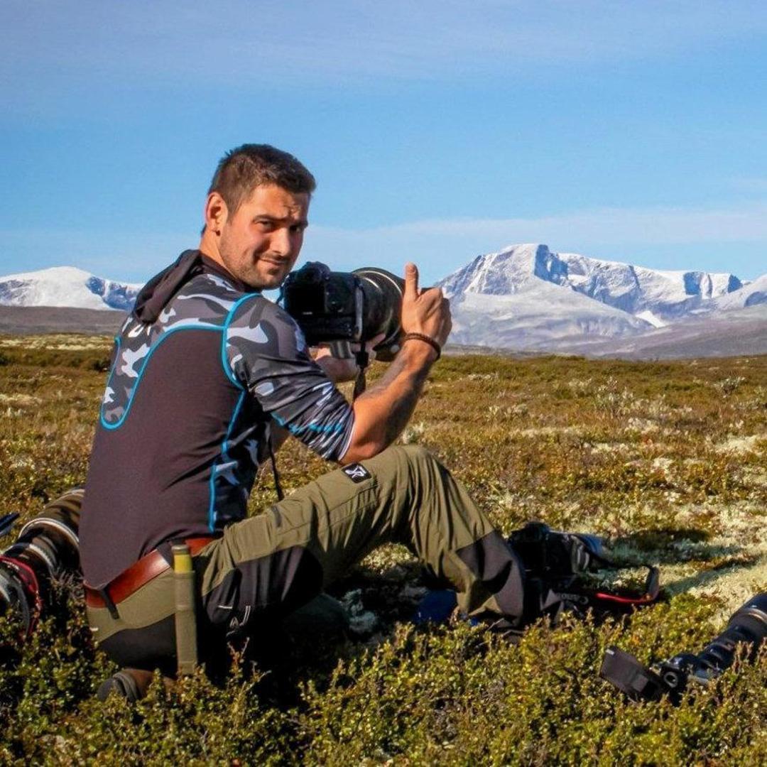 Daniel Iglesias i norska Dovrefjäll hösten 2019. Målet med resan vara att fotografera myskoxar. 