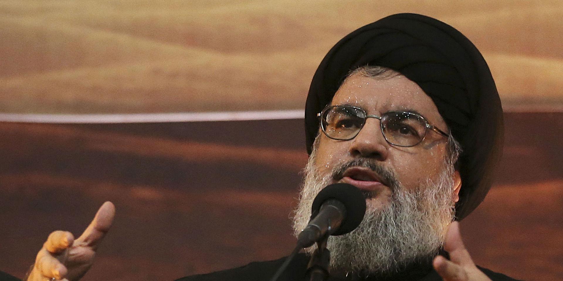 Hassan Nasrallah är ledare för den libanesiska Hizbollahrörelsen. Arkivbild. 
