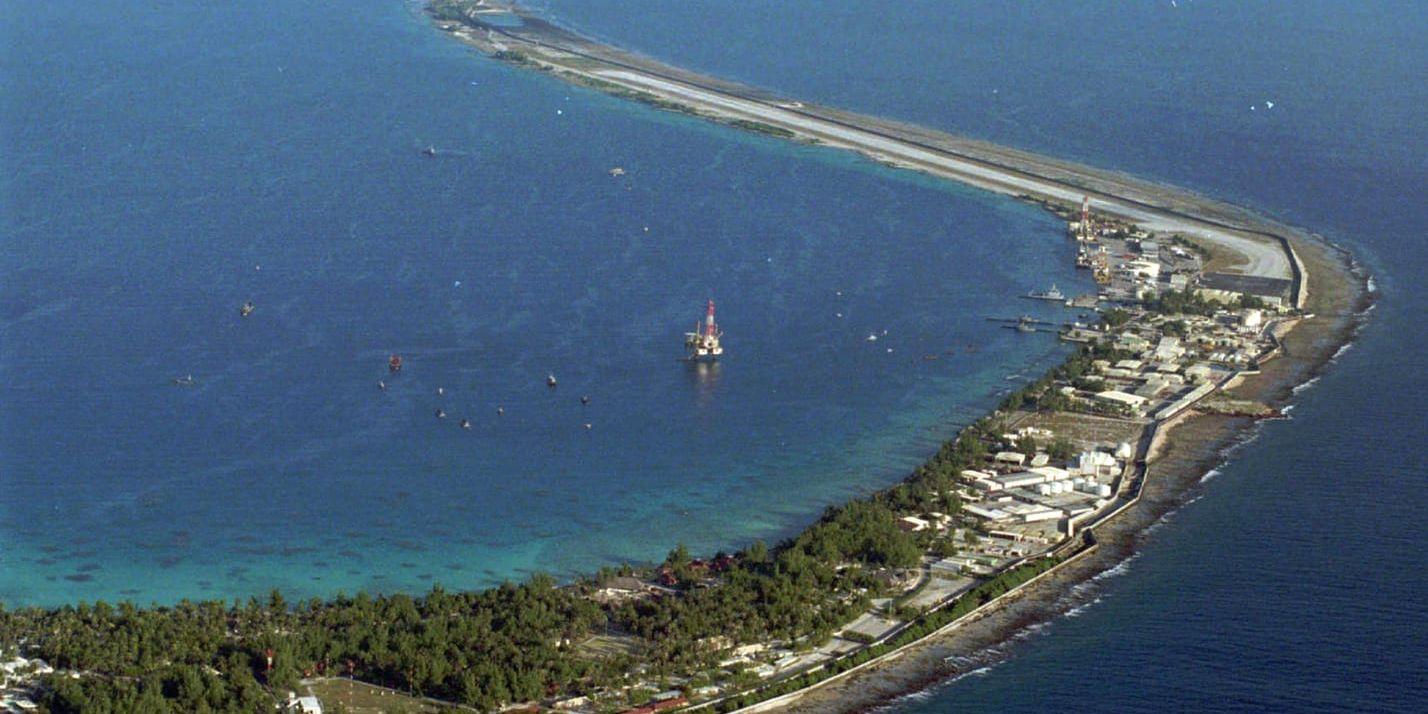 Mururoa, sydöster om Tahiti i Stilla havet. Arkivbild.