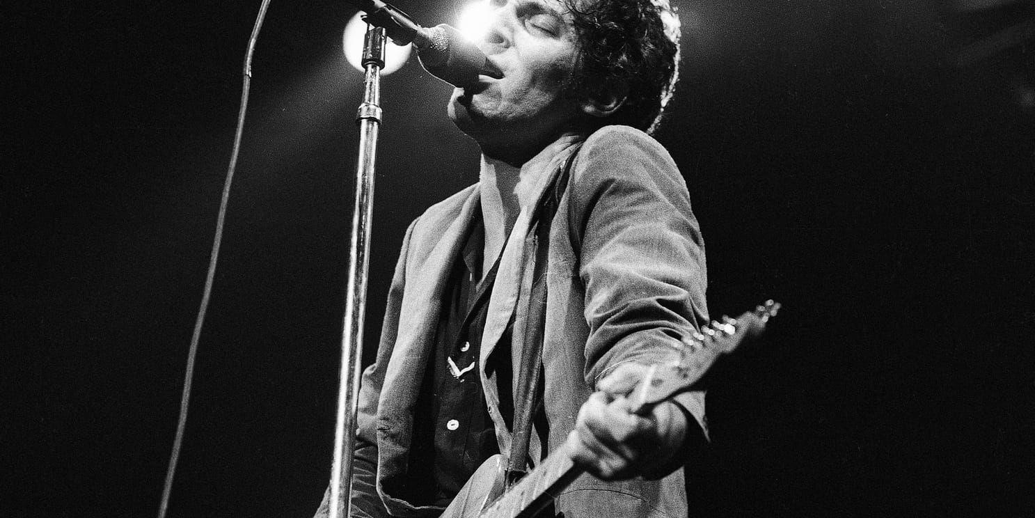 Bruce Springsteen på Madison Square Garden 1978. Arkivbild.