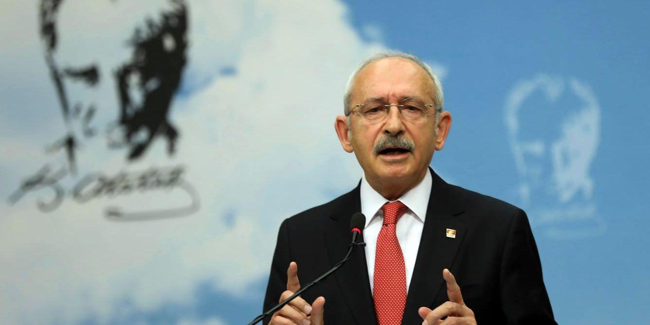 Kemal Kilicdaroglu, ledare för det turkiska oppositionspartiet CHP. Arkivbild.