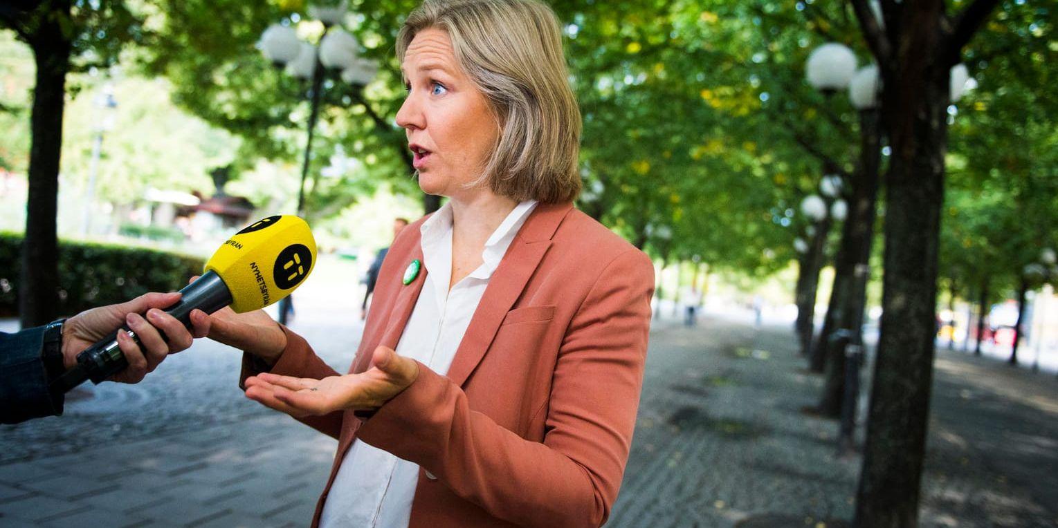 Sveriges miljöminister Karolina Skog (MP) hade hoppats på en halvering av utsläppsnivåerna, men fick anpassa sig till EU-kollegernas gemensamma mål. Arkivbild.