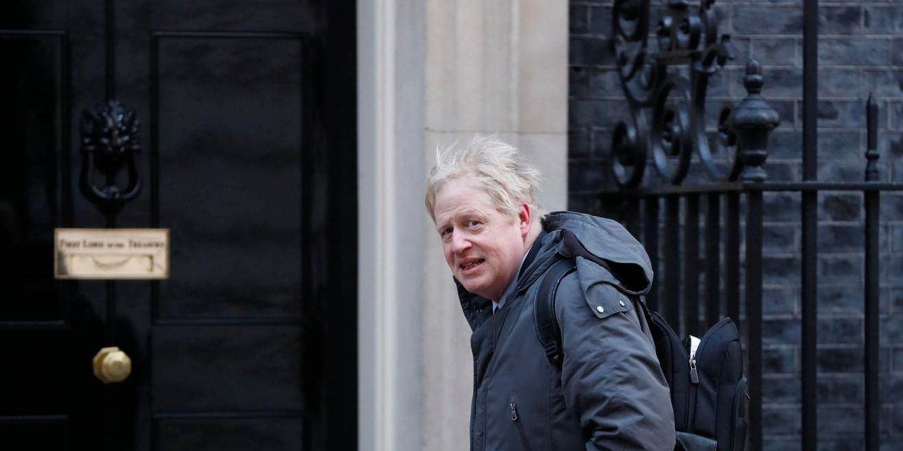Boris Johnson vid premiärministerkansliet 10 Downing Street i London förra veckan. Arkivbild.