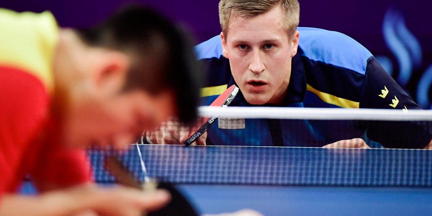 Mattias Falck förlorade mot Kinas Fan Zhendong i semifinalen i Soc.