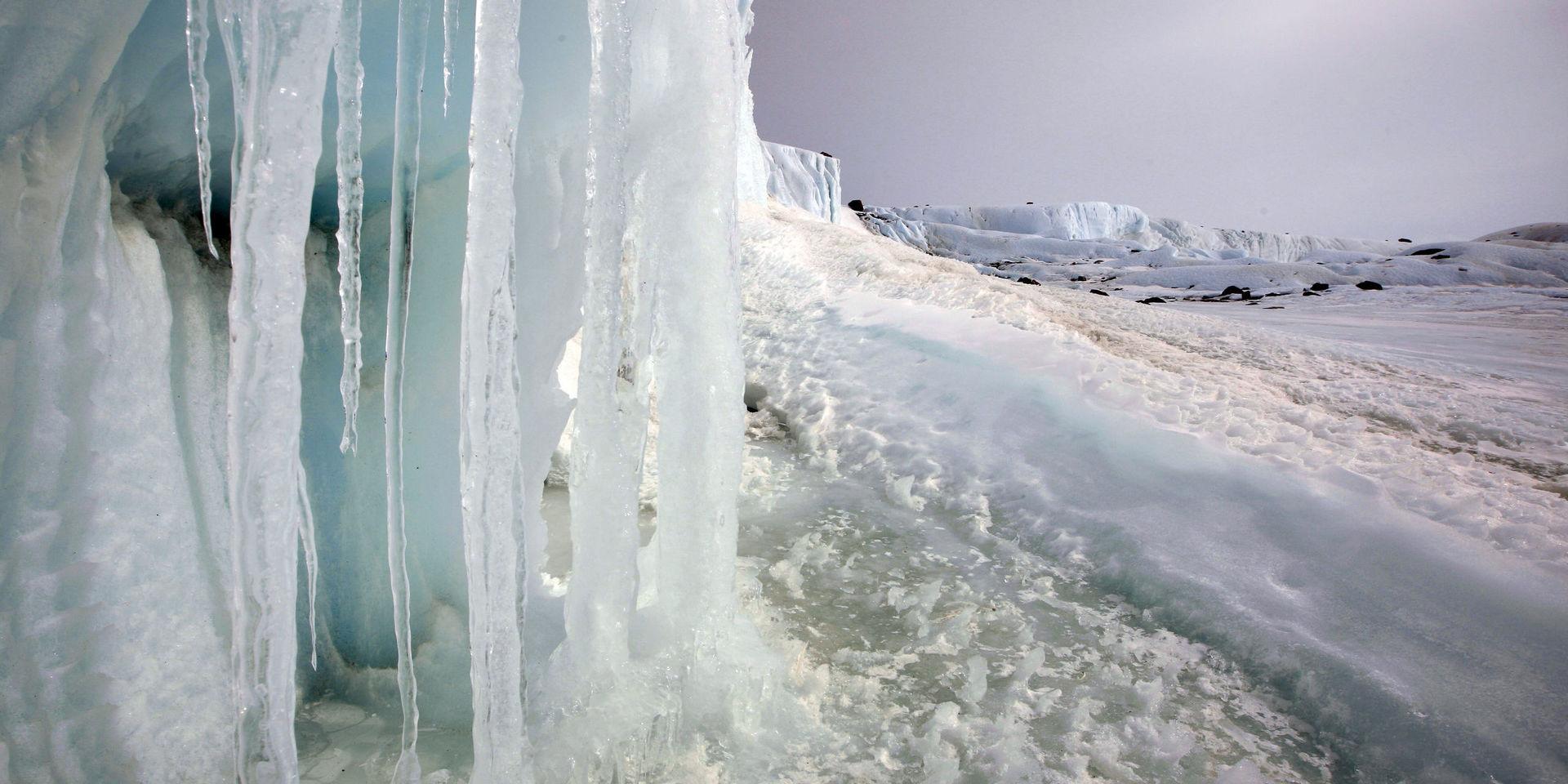 Isbergen på Antarktis kan smälta.