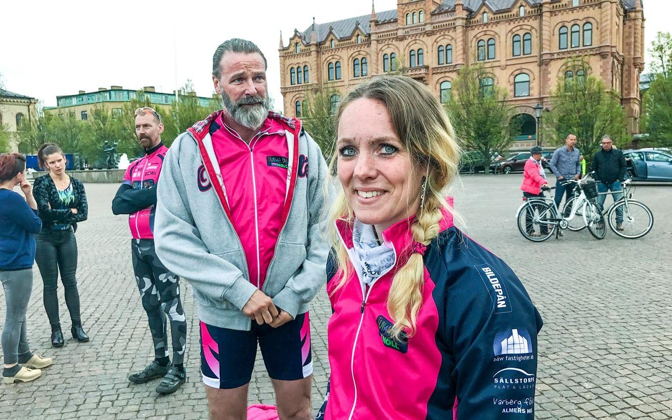 Patrik Sjöberg och Helena Hedberg var två av cyklisterna.