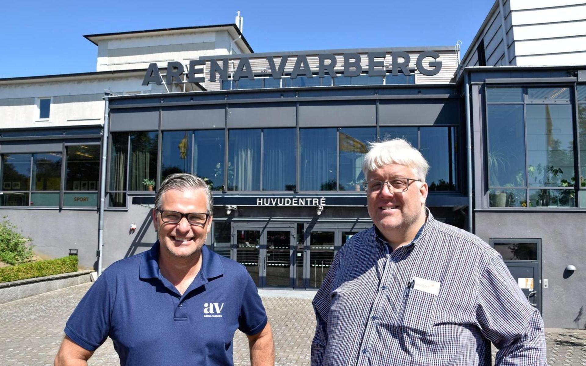 Martin Josander, vd Arena Varberg och Michael Svensson var båda hoppfulla över att den nya lunchrestaurangen skulle bli en stabil inkomstkälla.