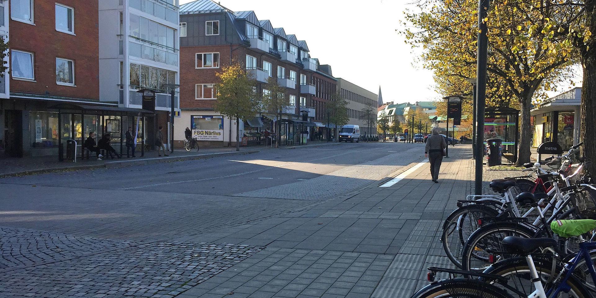 Risk för förseningar med bussarna från Stortorget i Falkenberg.
