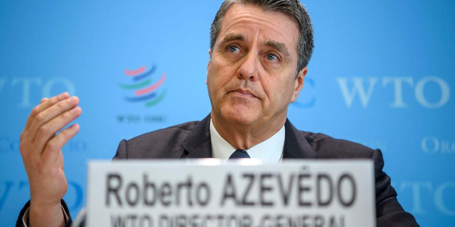 WTO-chefen Roberto Azevedo säger att ingen kan vara överraskad av den trögare världshandeln, med bakgrund till vad som hänt. Arkivbild.