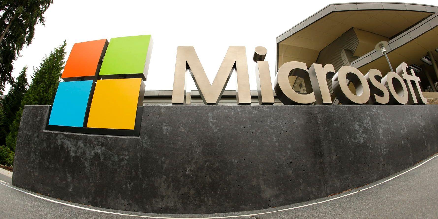 Den amerikanska mjukvarujätten Microsoft redovisade en nettovinst på 8,42 miljarder dollar. Arkivbild.