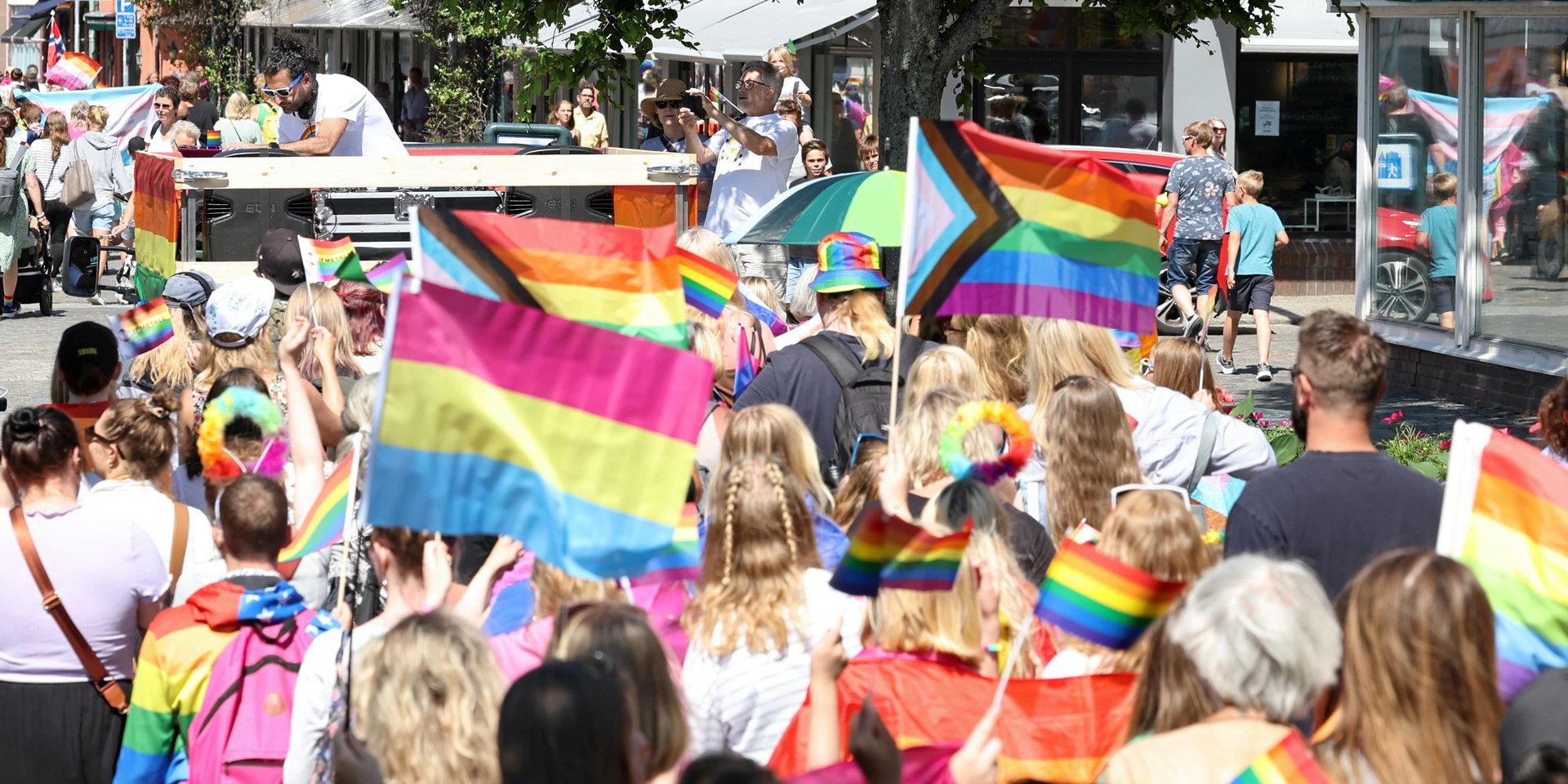 Prideparaden i Varberg tidigare i år.