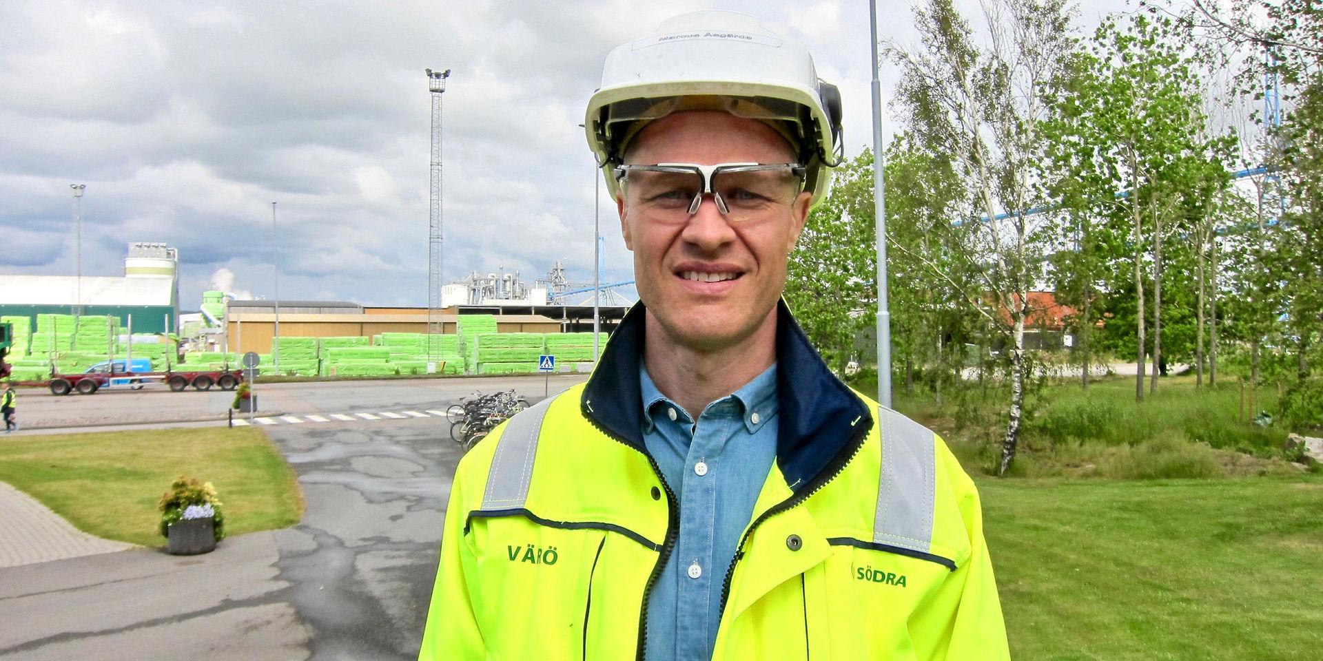 Marcus Åsgärde, ny platschef på Södra Cell, blir ansvarig för den den ökade produktionen i Värö.