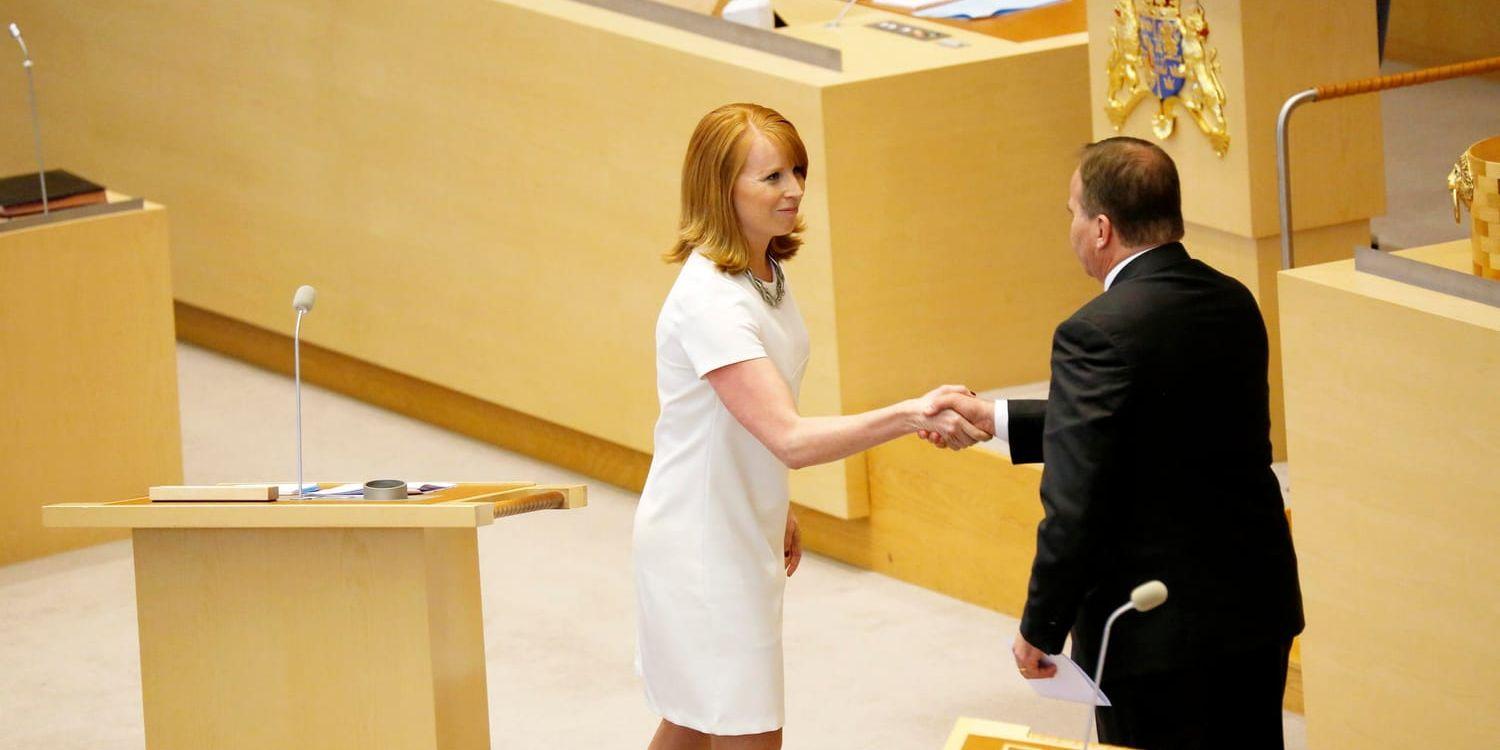 Centerns partiledare Annie Lööf (C) och statsminister Stefan Löfven (S). Många vill se dem i samma regering, gärna tillsammans med Liberalerna. Arkivbild.