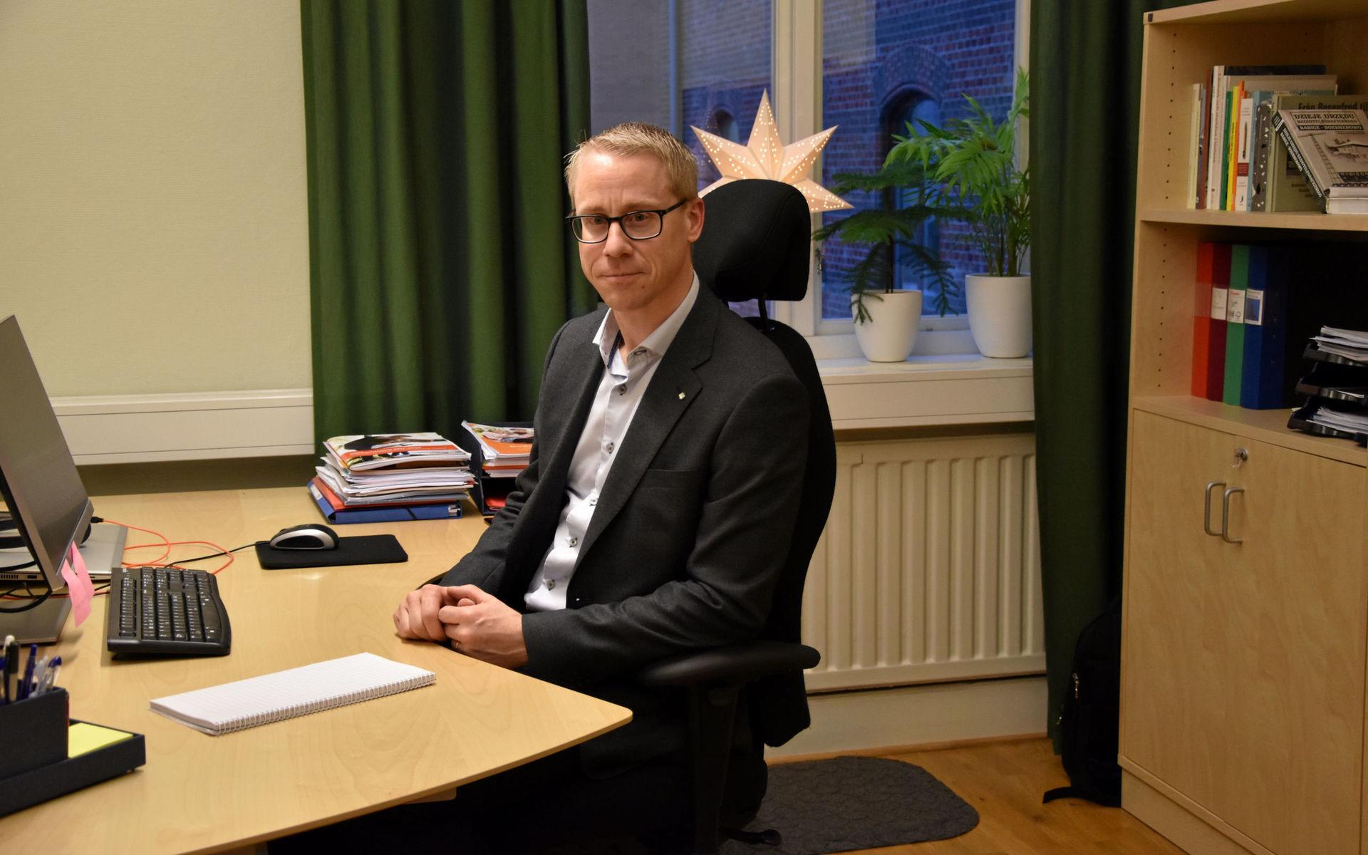 Christofer Bergenblock blev komunalråd i Varbergs kommun 2018. Innan dess var han ordförande i Kultur- och fritidsnämnden.