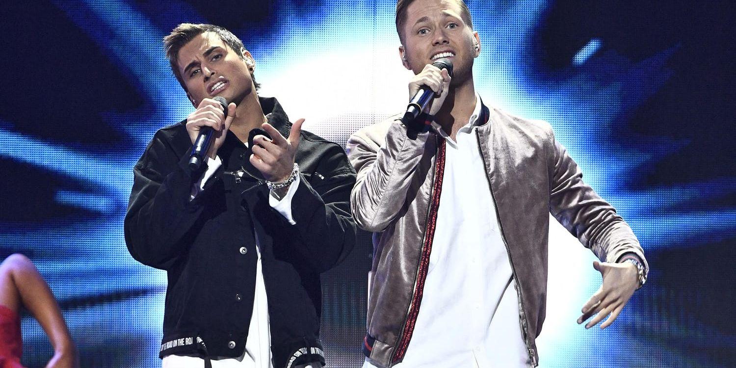 Samir och Viktor tävlar i Melodifestivalens final med låten "Shuffla". Arkivbild.