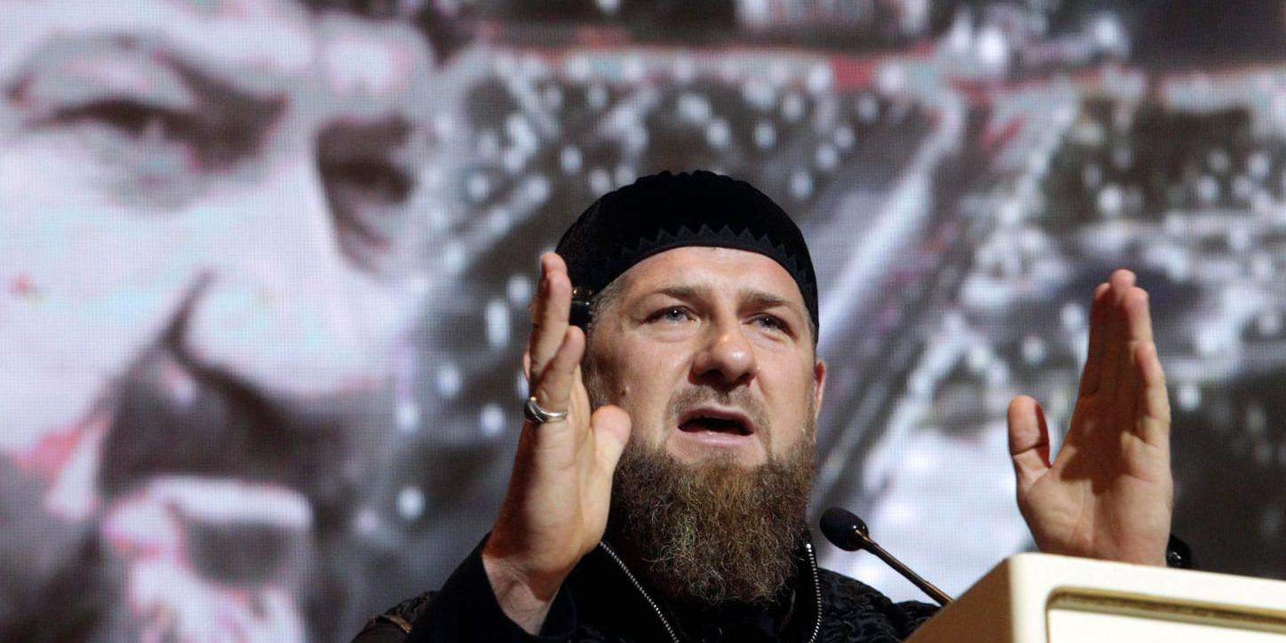 Den ryska delrepubliken Tjetjeniens president Ramzan Kadyrov. Arkivbild.